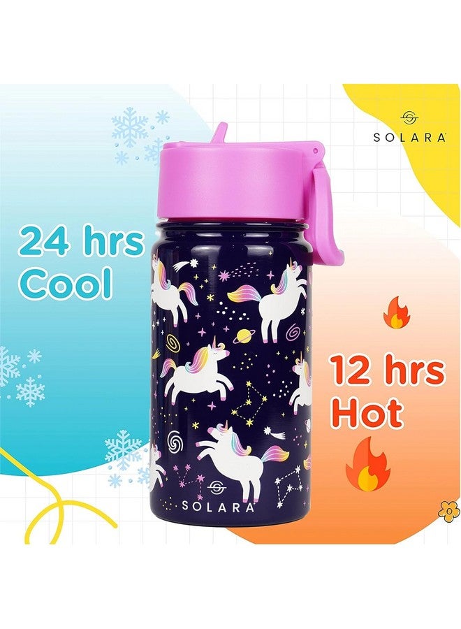SOLARA Insulated Water Bottle for Kids 450ml, Kids Water Bottle, Sipper Bottle for Kids, Thermosteel Kids Bottles, Stainless Steel Water Bottles for Kids, Straw Bottle for Kids, Unicorn - Image 5
