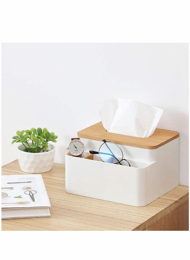 نيبمينينت Tissue Box, Rectangular Holder Dispenser for Bedroom dDresser and Home Decor Table Top Bathroom Office Ttorage - Image 2