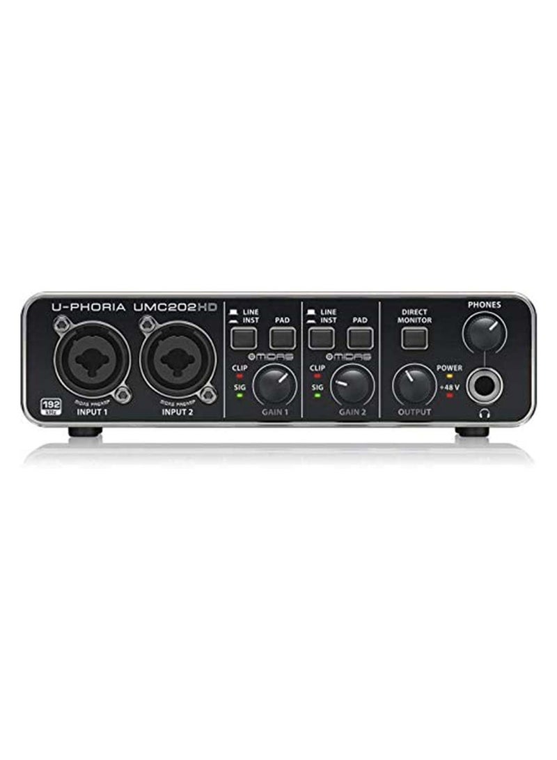 behringer Recording/Podcasting Bundle with UMC202HD USB Audio Interface, Condenser Microphone, and Studio Headphones - Image 4