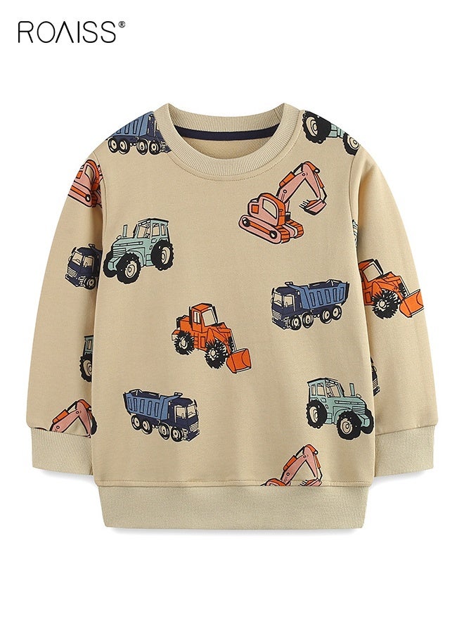 رويس بلوزة أنيقة للأولاد الصغار، بلوزة برقبة مستديرة وأكمام طويلة بنقشة جميلة، مناسبة للارتداء اليومي أو أي مناسبة - Image 1