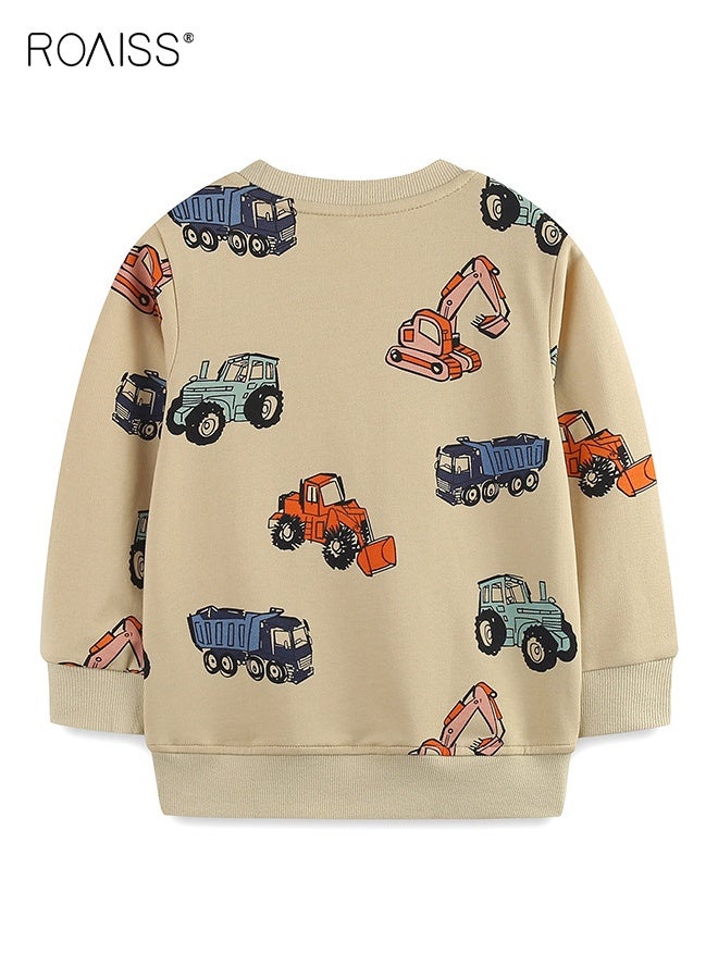 رويس بلوزة أنيقة للأولاد الصغار، بلوزة برقبة مستديرة وأكمام طويلة بنقشة جميلة، مناسبة للارتداء اليومي أو أي مناسبة - Image 2