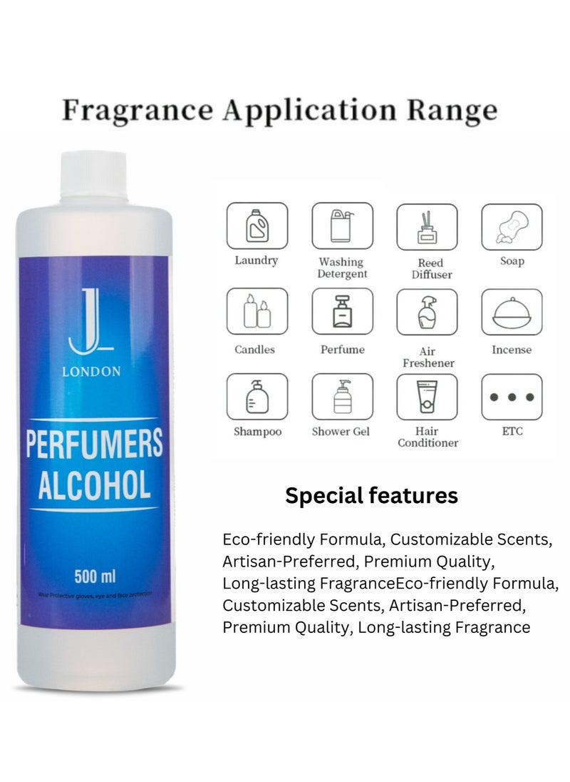 JAN LONDON Jan London's Perfumers Alcohol, Ethanol, Isopropyl Myristate, and Propylene blend empowers you to create custom scents for perfumes, aftershaves, diffusers, and room sprays 500ml  - Image 4