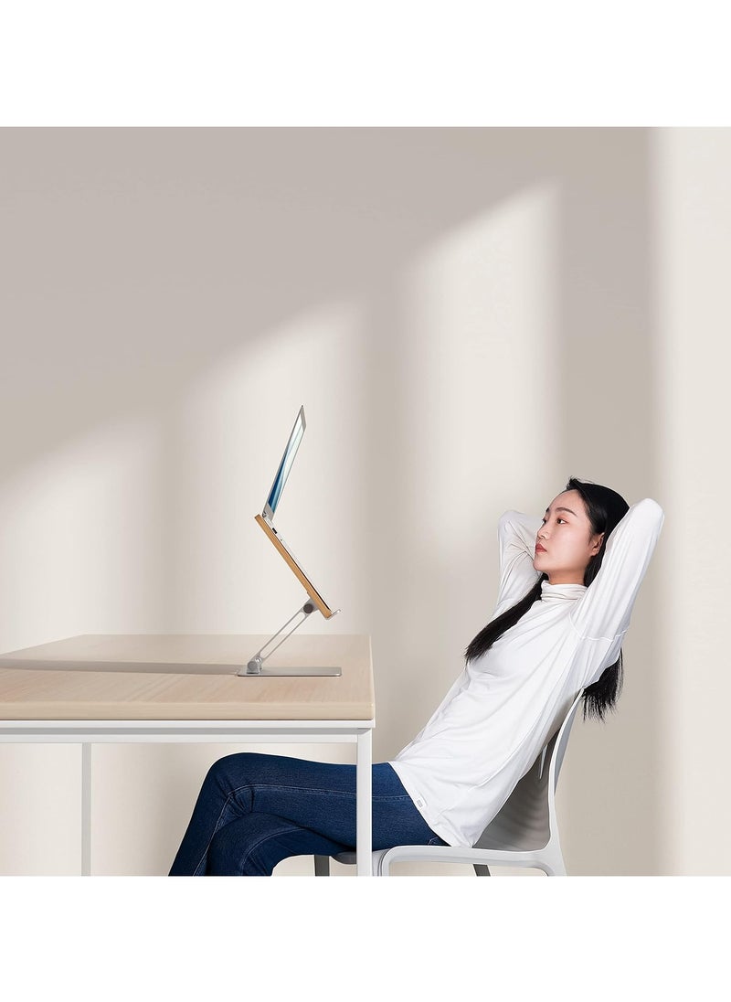 AP-2DM Wooden Metal Combine Folding Desktop Tablet Holder