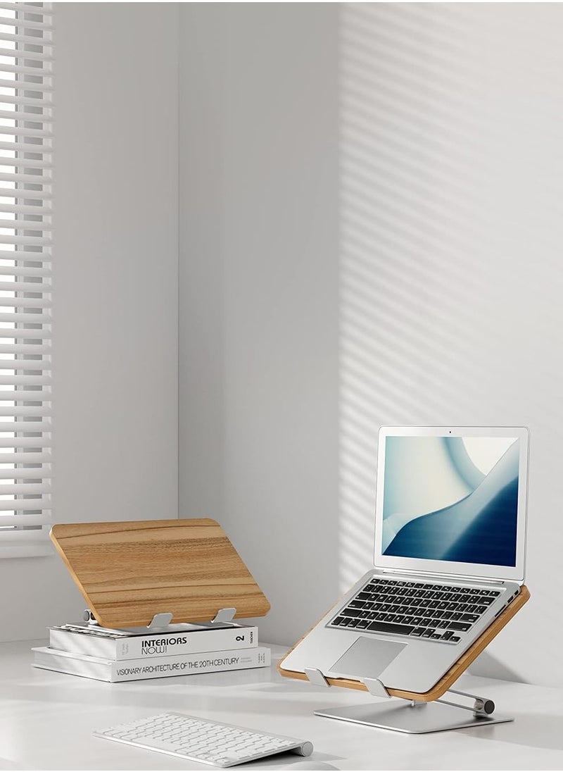 AP-2DM Wooden Metal Combine Folding Desktop Tablet Holder