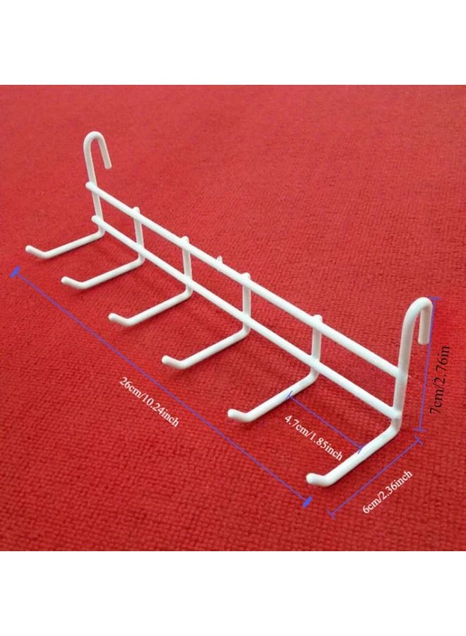 Black Heavy Duty 6 Hook Wall Mounted Storage Rack Organizer For Kitchen Utensils - Image 4