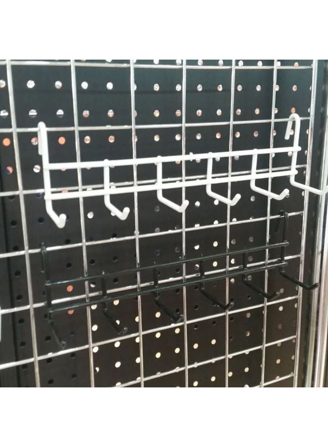 Black Heavy Duty 6 Hook Wall Mounted Storage Rack Organizer For Kitchen Utensils - Image 5