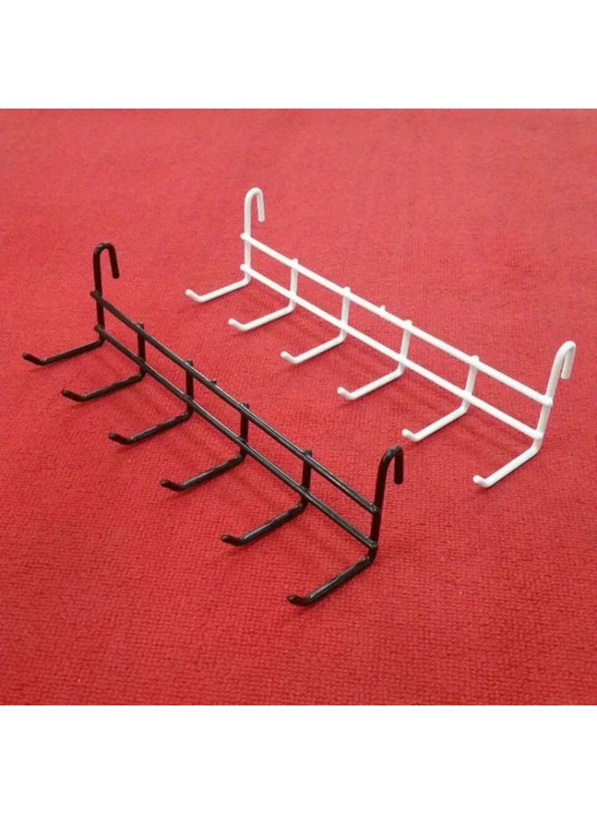 Black Heavy Duty 6 Hook Wall Mounted Storage Rack Organizer For Kitchen Utensils - Image 2