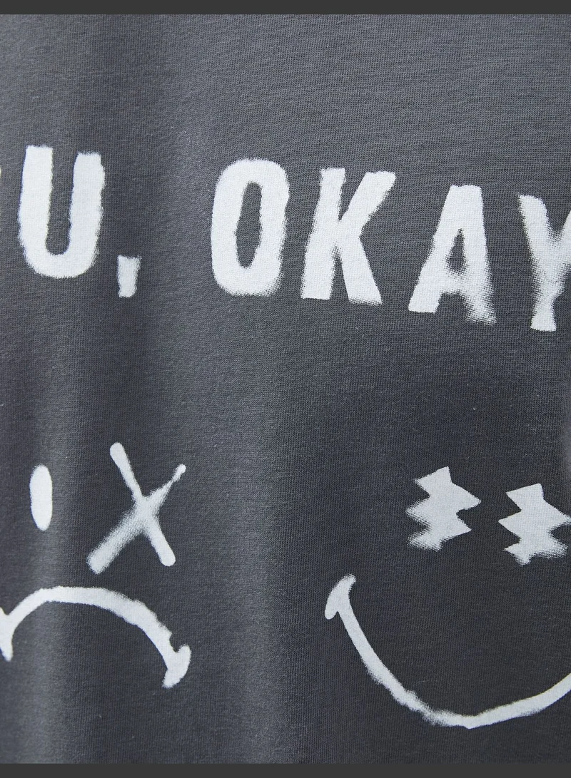 كوتون SmileyWorld® T-Shirt Printed Licensed Crew Neck Short Sleeve