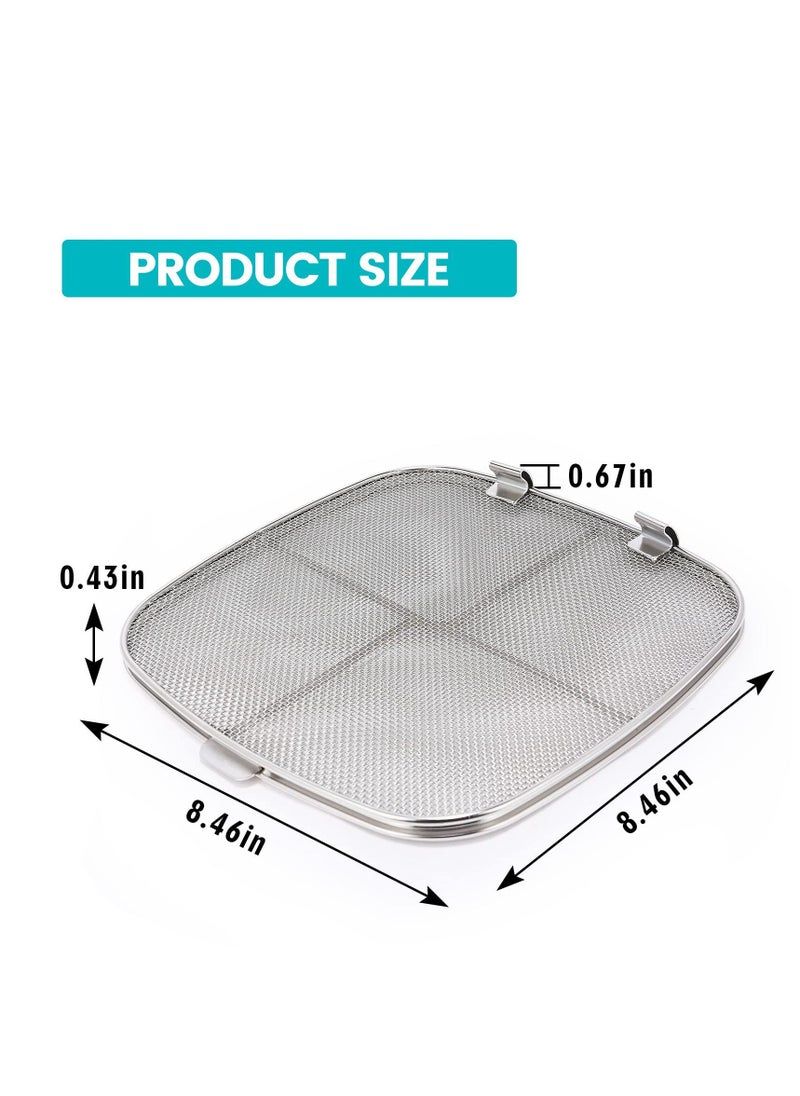 SYOSI - Stainless Steel Splatter Shield, Air Fryer Accessories for Ninja Foodi 5-in-1 Indoor Grill, Replacement Parts Splatter Screen for Ninja Foodi AG300, AG300C, AG301C, AG302, AG400 - Image 1
