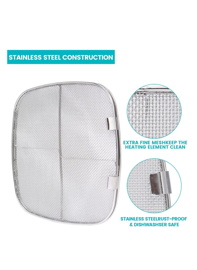 SYOSI - Stainless Steel Splatter Shield, Air Fryer Accessories for Ninja Foodi 5-in-1 Indoor Grill, Replacement Parts Splatter Screen for Ninja Foodi AG300, AG300C, AG301C, AG302, AG400 - Image 1