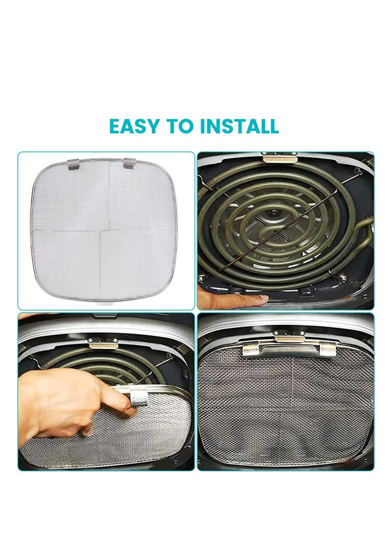 SYOSI - Stainless Steel Splatter Shield, Air Fryer Accessories for Ninja Foodi 5-in-1 Indoor Grill, Replacement Parts Splatter Screen for Ninja Foodi AG300, AG300C, AG301C, AG302, AG400 - Image 1
