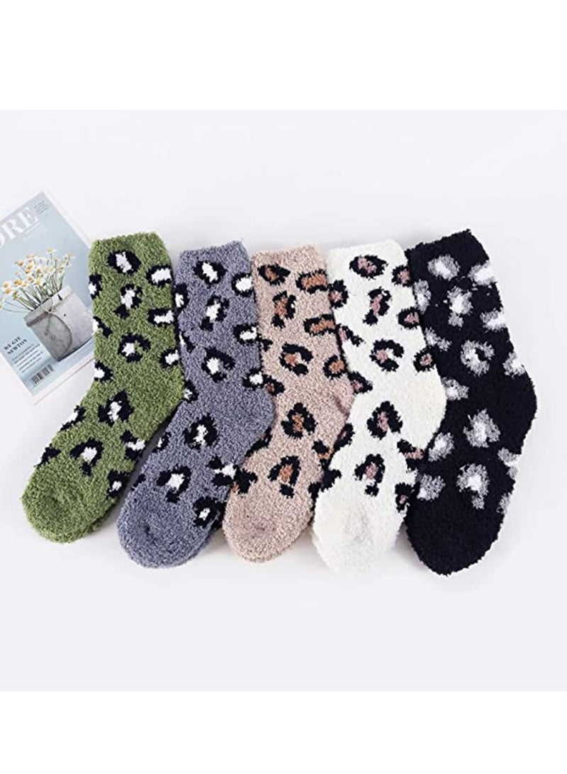 SOLARAE Womens Fuzzy Socks Warm Slipper Socks Winter Fluffy Socks Cozy Fuzzy Socks Athletic Fleece Socks Cute Crew Socks - Image 5