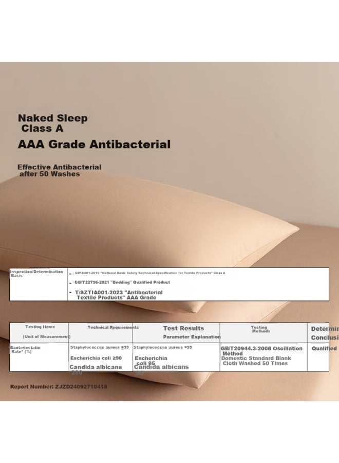 Amor Class A Pure Cotton Combed Cotton Pillowcase, All-cotton Pillowcase, One Pair - Cocoa Brown