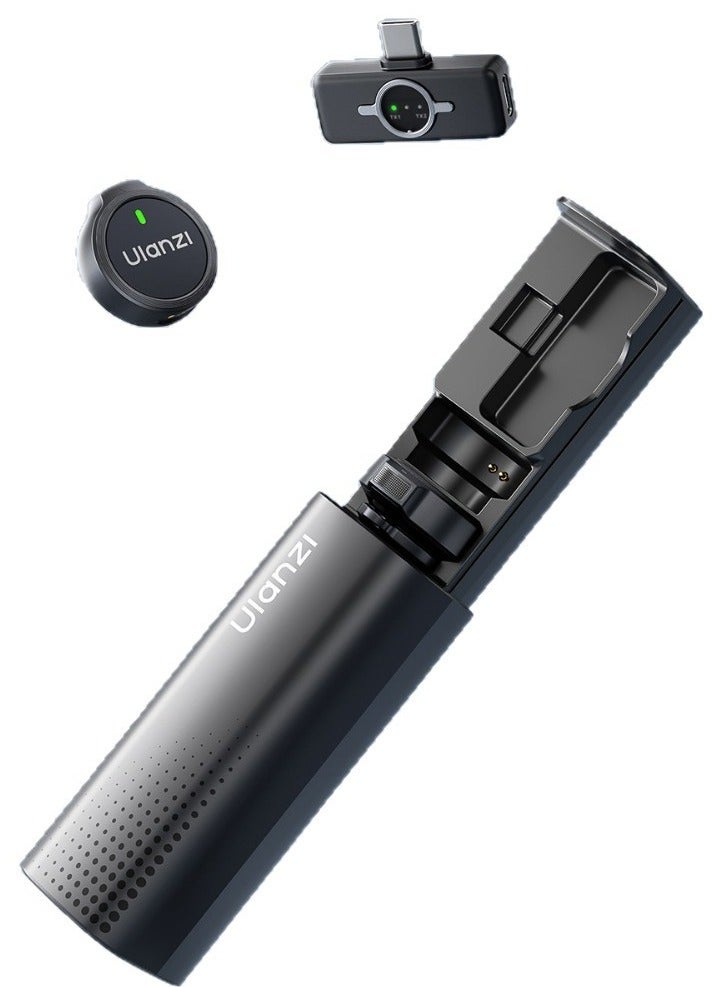 Ulanzi A21 Mini Wireless Button Microphone with AI Noise Reduction, 360° Pickup, 100m Transmission, Reverb Effect & One-to-Two Recording – Lightweight Clip-On Mic - Image 1