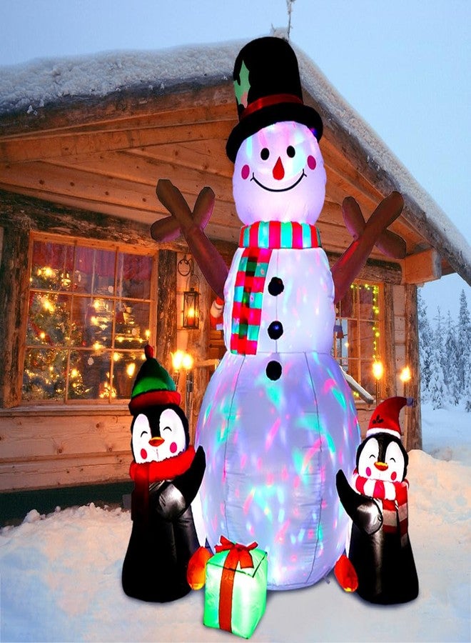 OurWarm 6ft Christmas Inflatables Christmas Decorations Outdoor, Inflatable Snowman Penguin Blow Up Yard Decorations with Rotating LED Lights for Indoor Outdoor Christmas Decorations Yard Garden Decor - Image 5