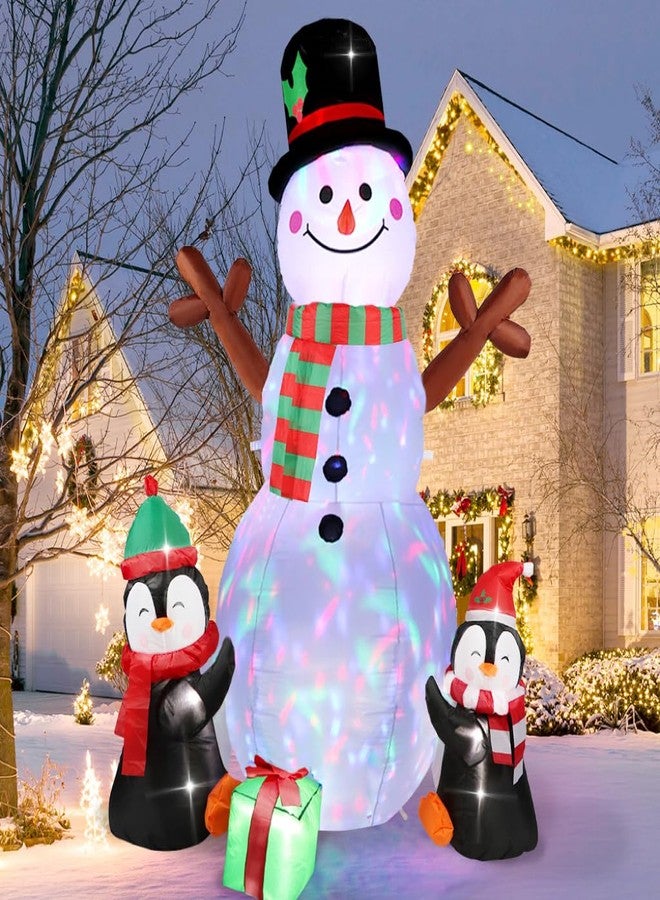 OurWarm 6ft Christmas Inflatables Christmas Decorations Outdoor, Inflatable Snowman Penguin Blow Up Yard Decorations with Rotating LED Lights for Indoor Outdoor Christmas Decorations Yard Garden Decor - Image 1