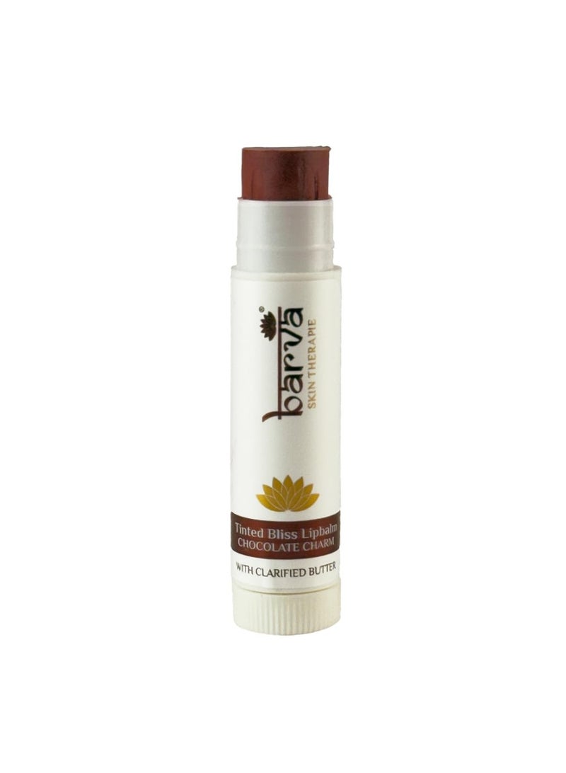 Barva Tinted Bliss Lip Balm | Enriched with Clarified Butter (Ghee) | Nourishing & Long-Lasting Moisture | Soft Tint Finish | 5g (Chocolate Charm) - Image 3