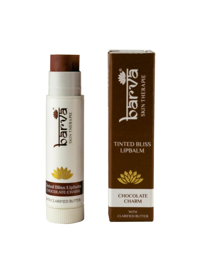 Barva Tinted Bliss Lip Balm | Enriched with Clarified Butter (Ghee) | Nourishing & Long-Lasting Moisture | Soft Tint Finish | 5g (Chocolate Charm) - Image 2