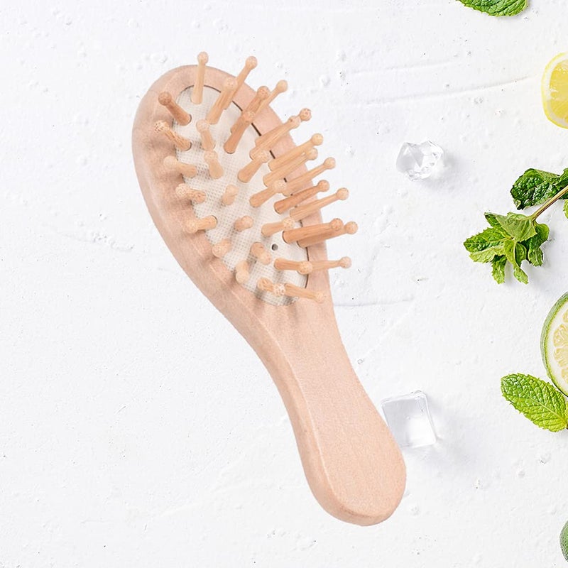 Ergonomic Beechwood Hair Brush For Scalp Massage And Gentle Detangling - Image 3