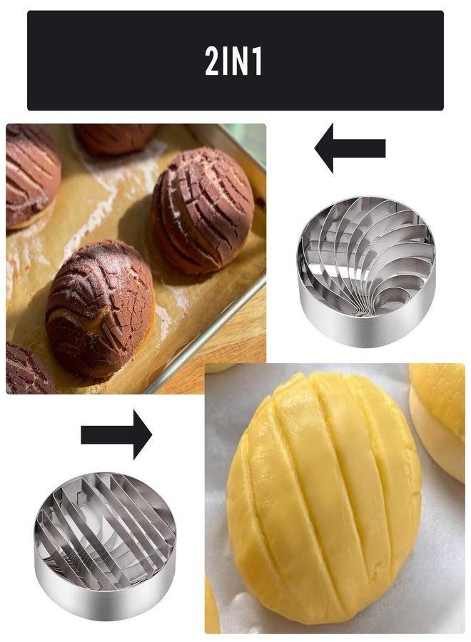 Qiyuda Concha Cutter Bread Mold 4.1in and 5Pcs Pig Cookie Cutter Mexican, Molde Para Conchas de Pan Mexicano - Image 3