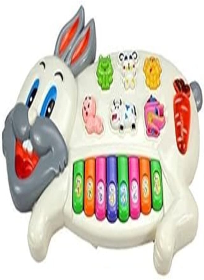 Storio - Storio Rabbits Musical Baby Piano with 3 Modes Animal Sounds Baby Toys Flashing Lights & Wonderful Music Toys for Babies - Image 1
