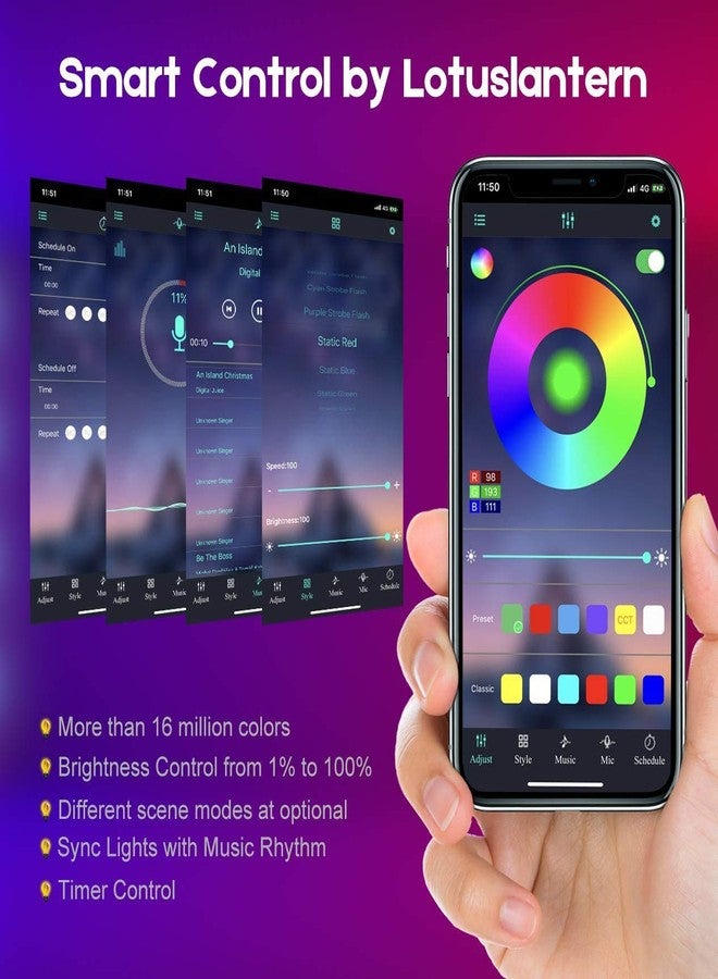 protium Bluetooth RGB Light Strip Kit with controller and supply, work with mobile App (12V, 30L/m (5-Meter Kit) PRSS030P20 - Image 3