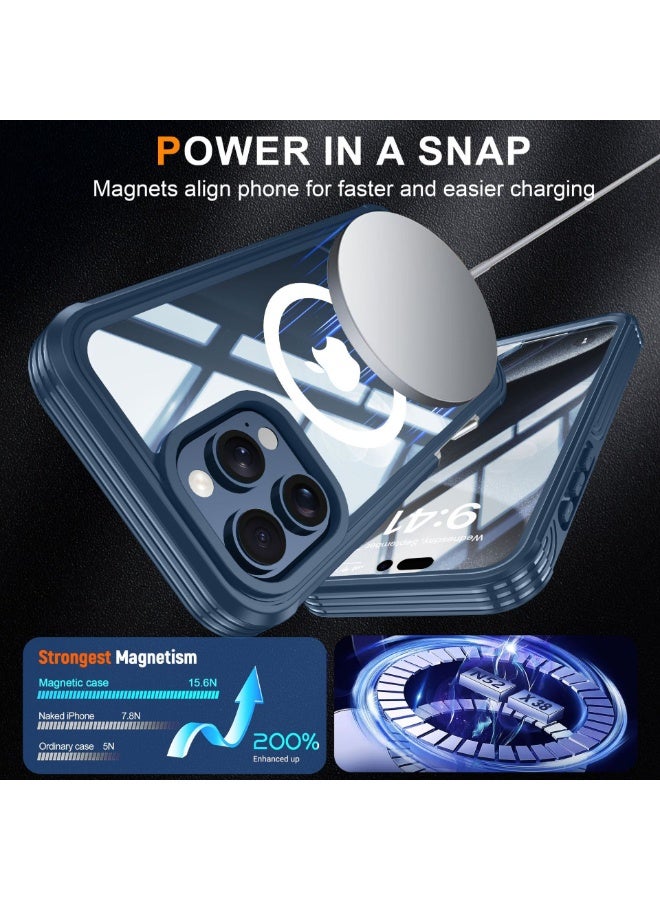 نيبمينينت Miracase for iPhone 16 Pro Max Case 6.9'', 【Bubble Free】 Full-Body Bumper Phone case with Built-in Full Glass Screen Lens Protector,Compatible with MagSafe,Drop Proof 16 Pro Max Cover - Image 2