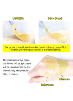 LANBENA Retinol Hydra-Gel Eye Patches, Gold Under Eye Mask Retinol And Collagen, Under Eye Mask For Face Care, Eye Masks For Dark Circles And Puffiness, Under Eye Masks For Beauty And Personal Care 30 Pairs  - Image 4