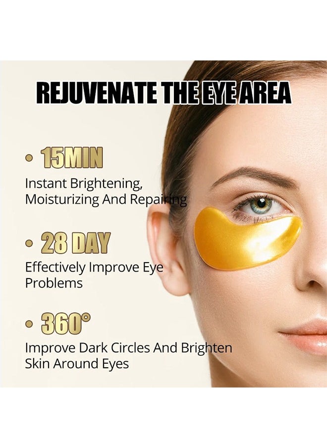 LANBENA Retinol Hydra-Gel Eye Patches, Gold Under Eye Mask Retinol And Collagen, Under Eye Mask For Face Care, Eye Masks For Dark Circles And Puffiness, Under Eye Masks For Beauty And Personal Care 30 Pairs  - Image 2