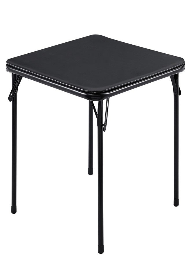 VECELO 24'' Kids Folding Card Table, Portable, with Ultra Soft PU Padded Cushion, 1 Piece, Jet Black - Image 1