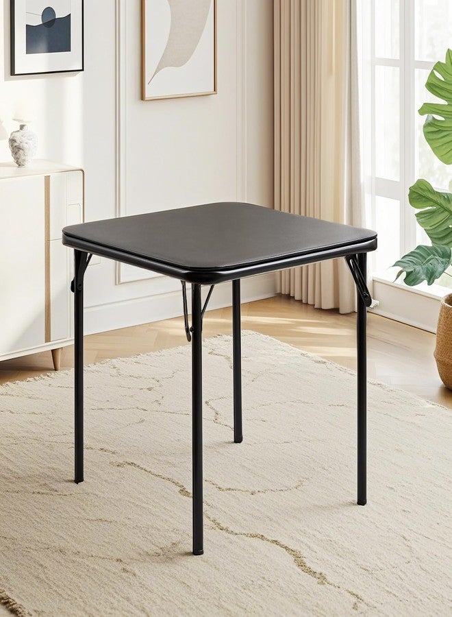 VECELO 24'' Kids Folding Card Table, Portable, with Ultra Soft PU Padded Cushion, 1 Piece, Jet Black - Image 2