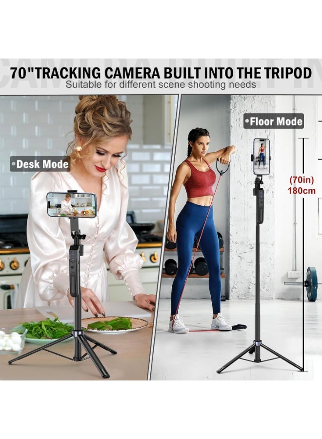 حامل ثلاثي مع تتبع تلقائي للوجه - دوران 360° مع ريموت وتحكم بالإيماءات لتصوير الفلوغ، تيك توك والبث المباشر - Image 3