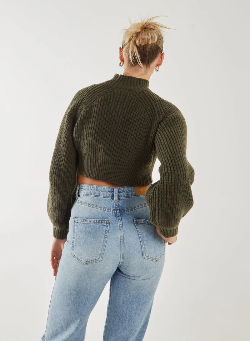 Pink Vanilla High Neck Knitted Jumper