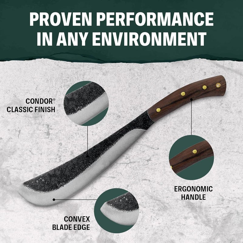 Condor Tool & Knife Survival Machete with Walnut Handle - Image 4