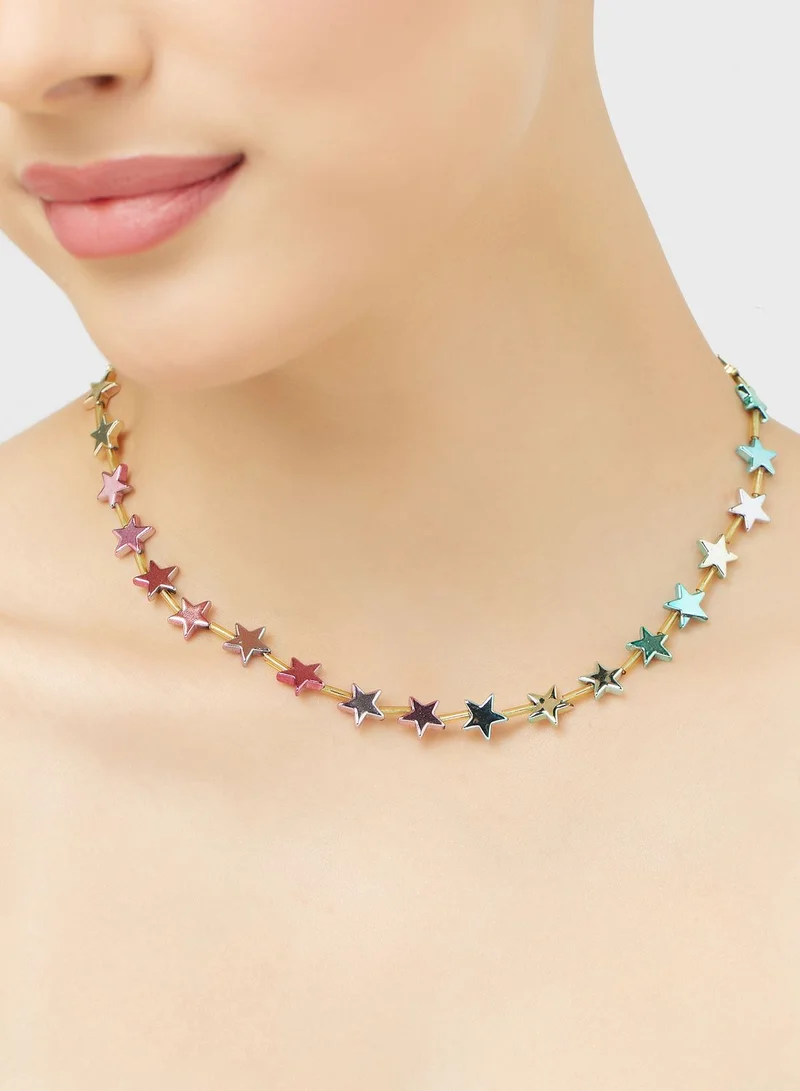Fashionbox Noura Stars Gold Plated Necklace