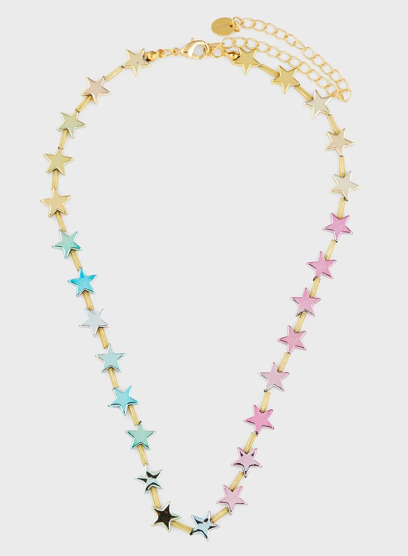 Fashionbox Noura Stars Gold Plated Necklace
