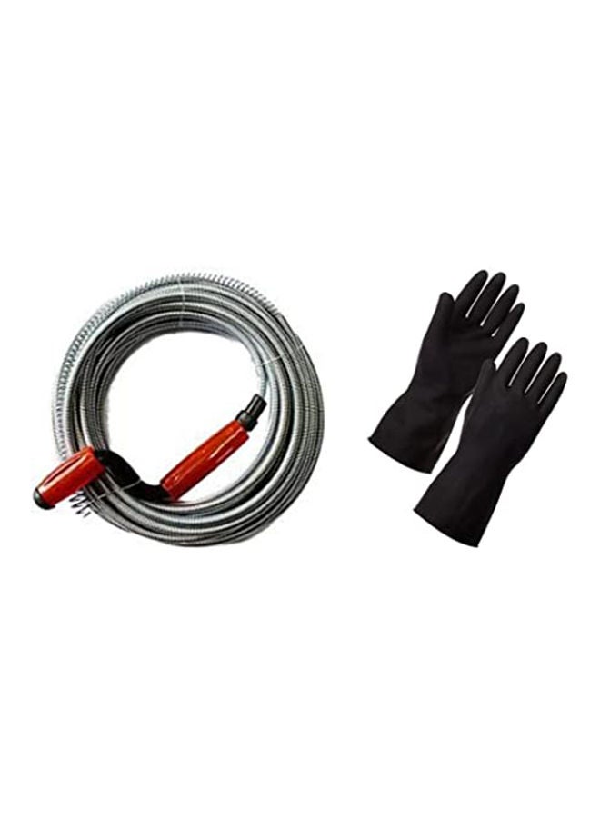 ABBASALI Drainage spring 5 meter and Rubber Gloves for cleaning  - Image 1