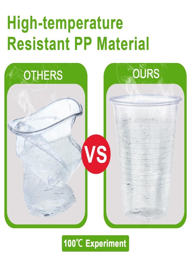 Clawsoff 500 Pack 9 oz Plastic Cups, Disposable Drinking Cups, Water Cups Plastic Clear Cups for Party, Wedding, Graduation, Travel, Holiday, Events, Birthday,Cold,Hot - Image 3