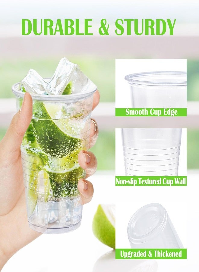 Clawsoff 500 Pack 9 oz Plastic Cups, Disposable Drinking Cups, Water Cups Plastic Clear Cups for Party, Wedding, Graduation, Travel, Holiday, Events, Birthday,Cold,Hot - Image 4