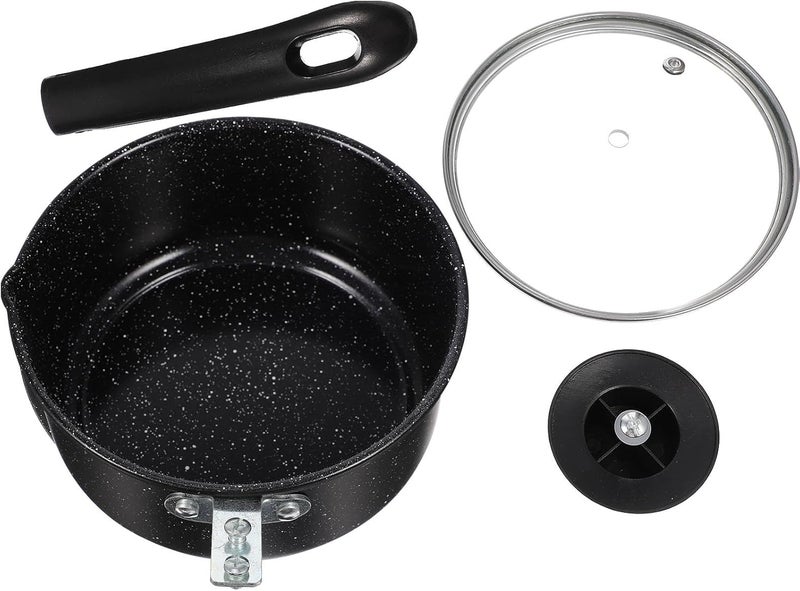 ABOOFAN Nonstick Saucepan with Lid 16cm Maifan Stone Milk Pan Stovetop Heating Pot Food Cooking Pot for Household Use - Image 1