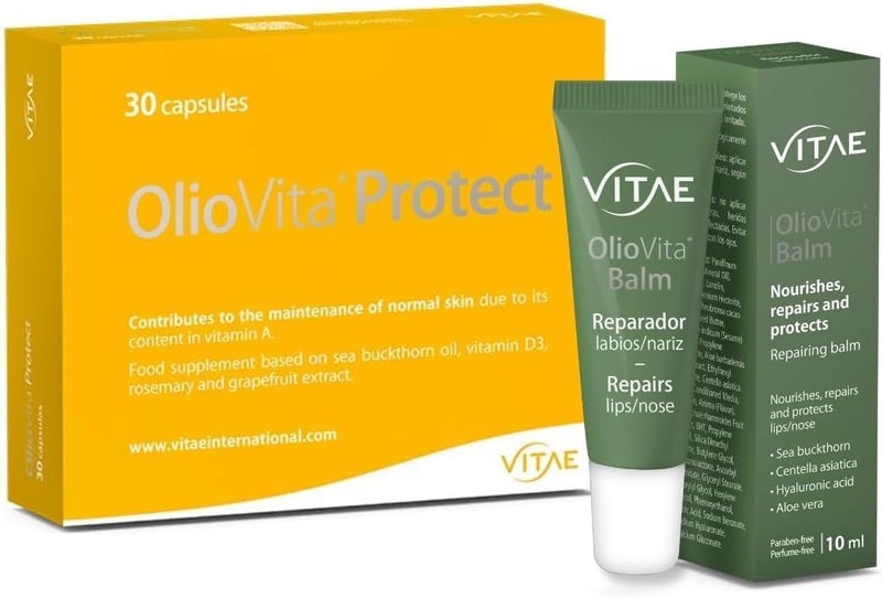 Sun Beauty Oliovita Protect oral photoprotection protects The skin moisturizing antioxidant and sun allergy Oliovita Balm natural lip balm protection hydration and recovery