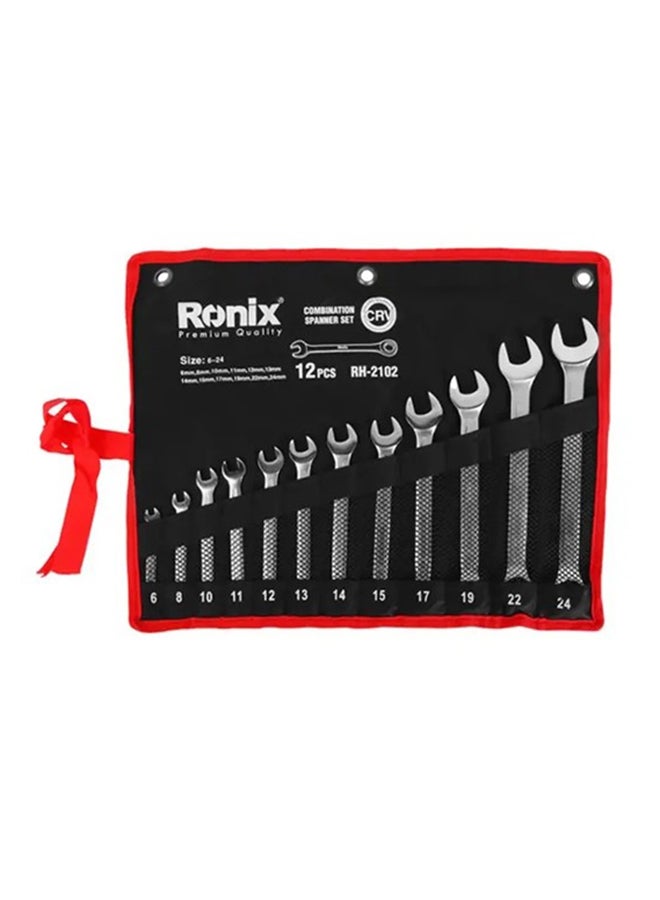 رونيكس طقم مفاتيح ربط 12 قطعة من رونيكس موديل (RH-2102) - Image 1