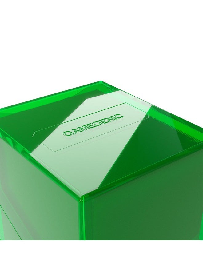 Gamegenic Gamegenic Bastion 100+ XL Deck Box - Compact, Secure, and Perfectly Organized for Your Trading Cards! Safely Protects 100+ Double-Sleeved Cards, Green Color, Made  - Image 4