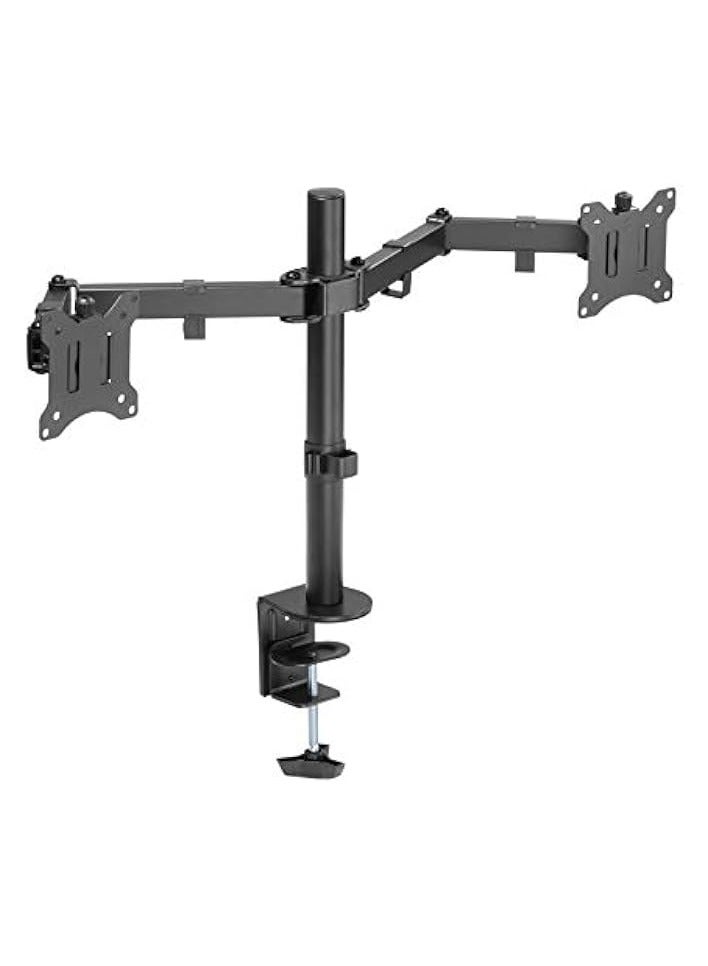 Green Tiger Dual Monitor Stand for 17-32 inch VESA 75x75/100x100 Screens, Height Adjustable Monitor Arm with 2 Installation methods - Image 1