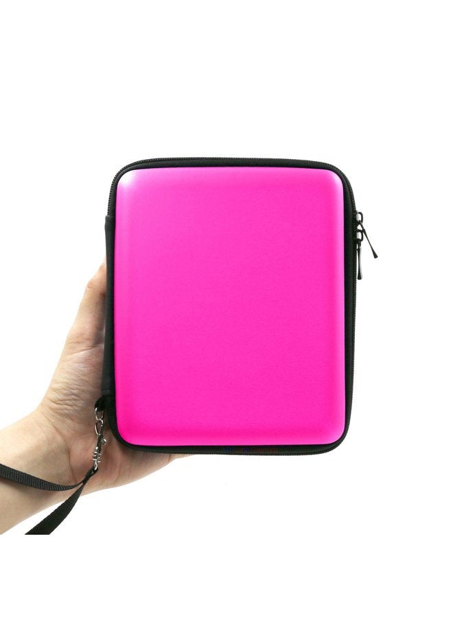 ADVcer 2DS Case, EVA Waterproof Hard Shield Protective Carrying Case with Hand Wrist Strap and Double Zipper Compatible with Nintendo 2DS (Fuchsia) - Image 1