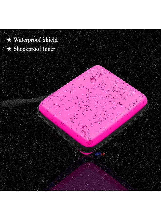 ADVcer 2DS Case, EVA Waterproof Hard Shield Protective Carrying Case with Hand Wrist Strap and Double Zipper Compatible with Nintendo 2DS (Fuchsia) - Image 3