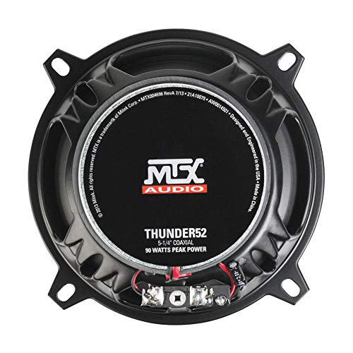 MTX Audio THUNDER52 Thunder Coaxial Speakers - Set of 2, 5.25 Inch 2-Way - Image 4