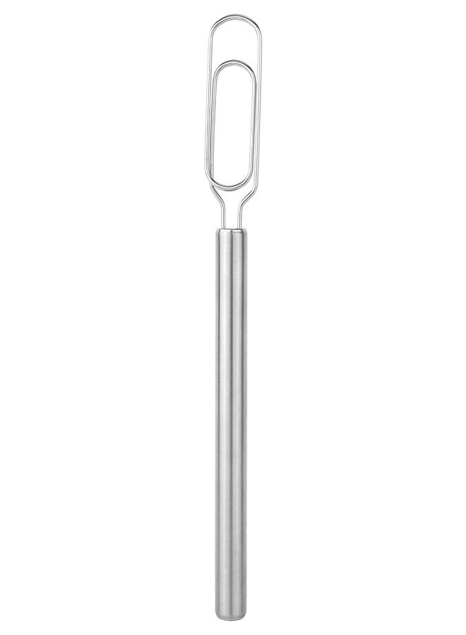 Penitue Danish Dough Whisk for Sourdough Starter, Stainless Steel Dough Hand Mixer Reaches Jar Bottom Dutch Bread Whisk Tool for Pizza Bread Cake Mixing & Cooking - Image 1