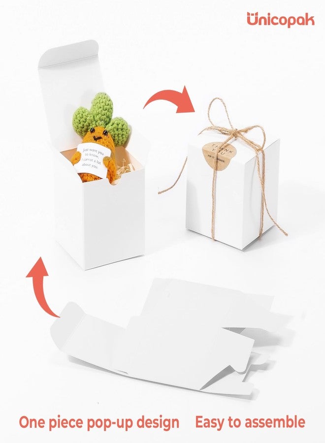 UnicoPak 20 Pack 3x3x3 Gift Boxes Bulk White Small Gift Boxes with Lids, Ideal for Birthday Gifts Christmas Gifts Party Favors Homemade and Business - Image 3