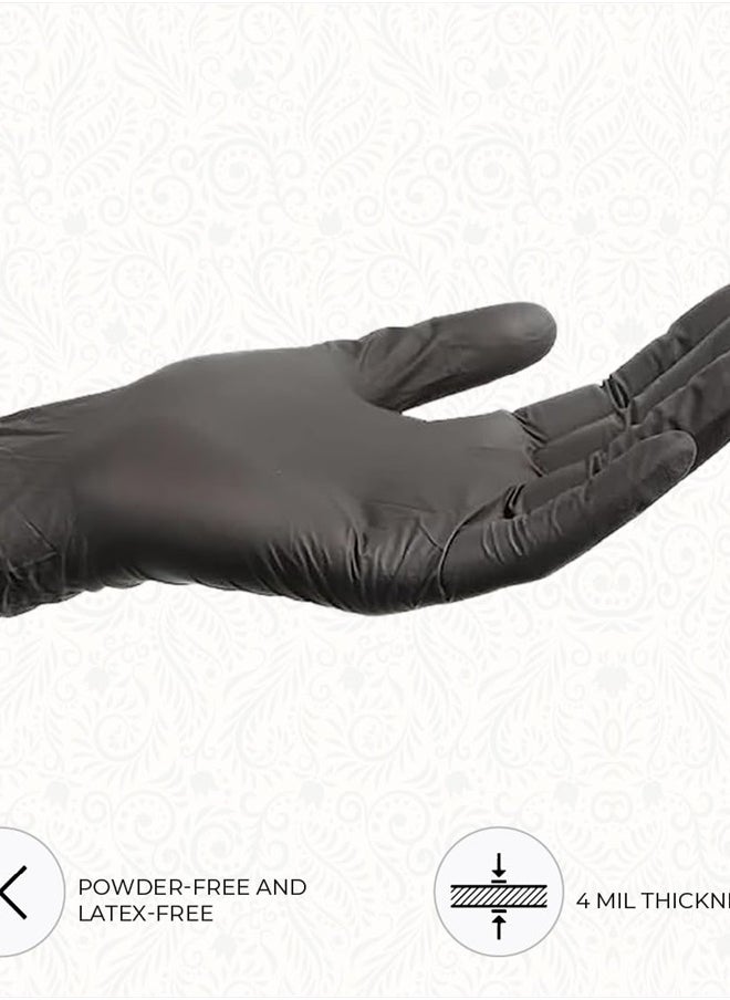 ForPro Professional Collection Disposable Nitrile Gloves, Chemical Resistant, Powder-Free, Latex-Free, Non-Sterile, Food Safe, 4 Mil, Black, Large, 100-Count  - Image 4